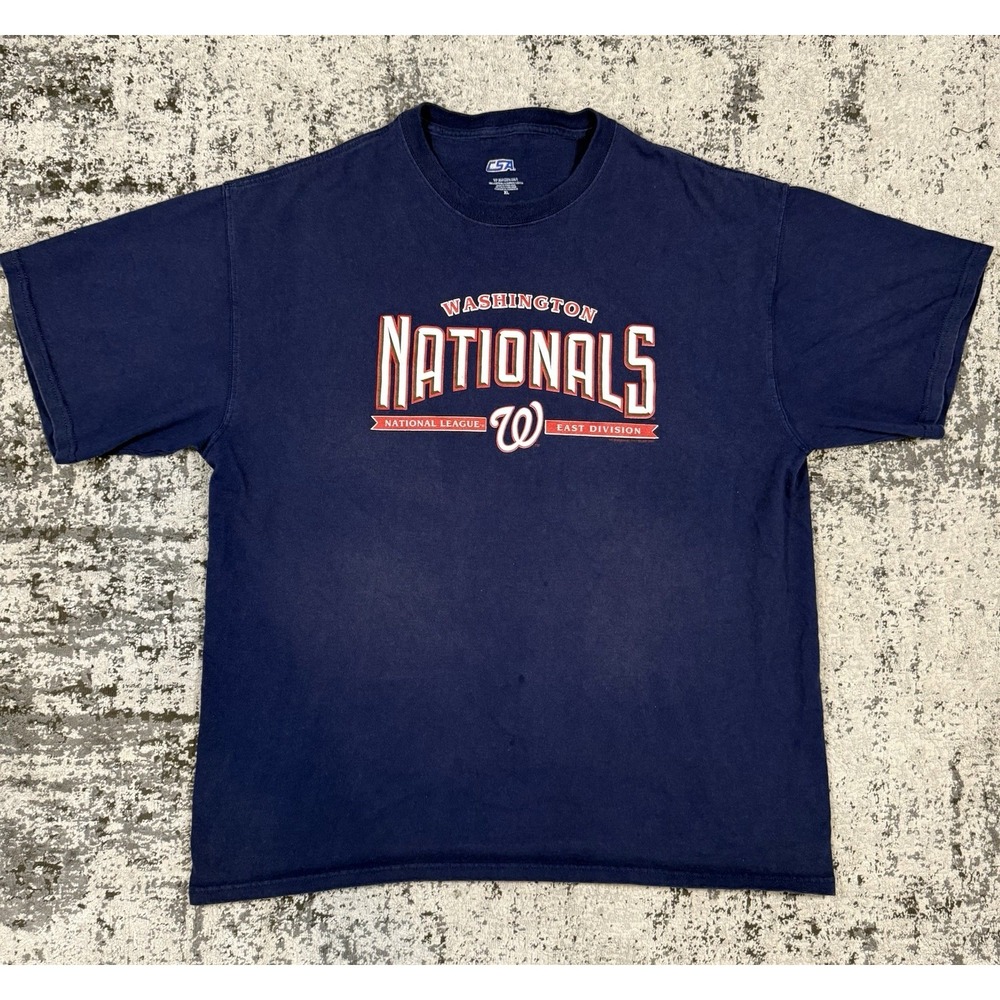 Y2K Washington Nationals T Shirt Mens XL Navy‎ Blue MLB 2007 VP Imagewear